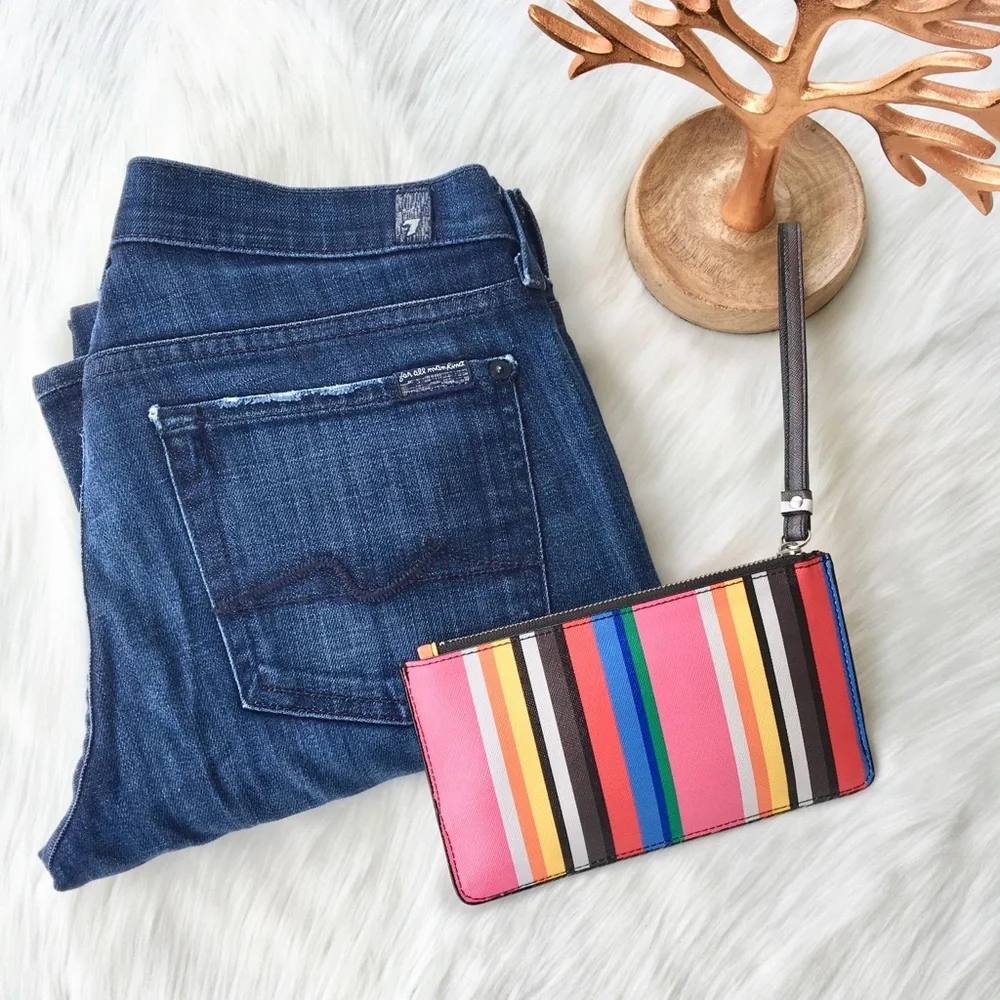 NWT Nordstrom Stripped coin purse and wristlet